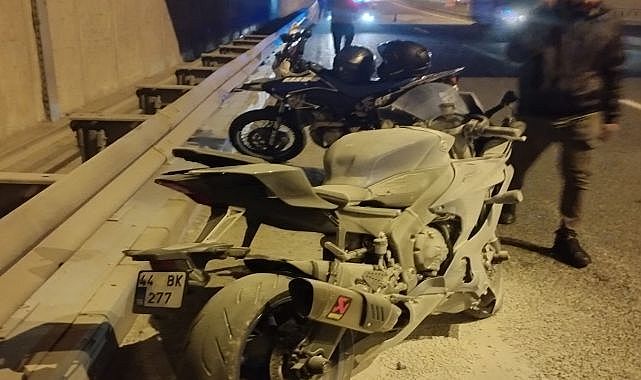 Sanayi alt geçit çıkışında motosiklet kazası