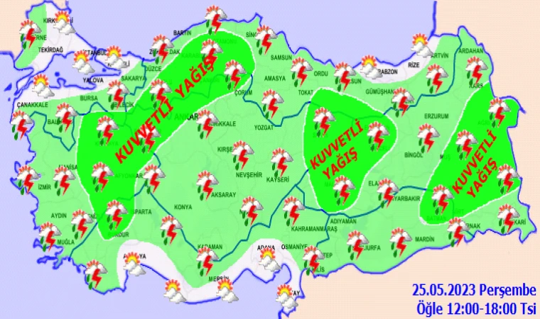 Yeni tahminler geldi: Malatya’da yarın (25 Mayıs) öğle saatlerine dikkat
