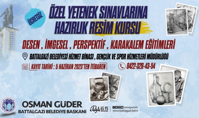Battalgazi'de gençlerin yeteneklerini geliştirebileceği resim kursu açıldı