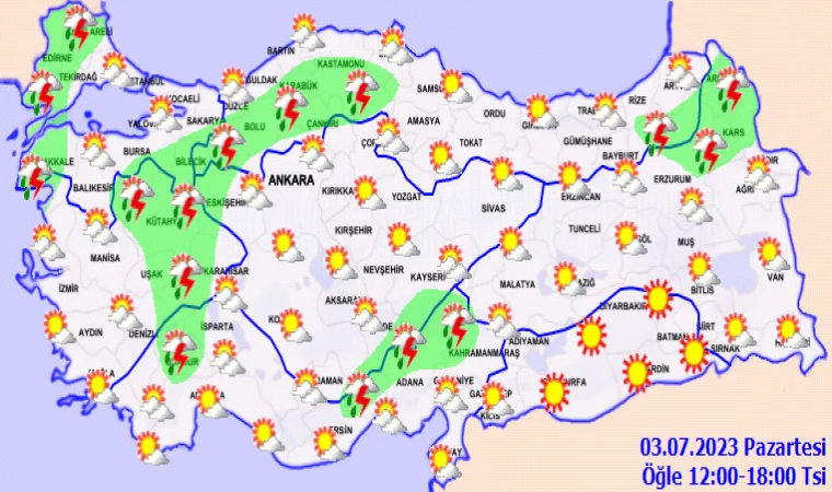 Meteoroloji uyardı! Sağanak bekleniyor… Malatya için de saat verildi