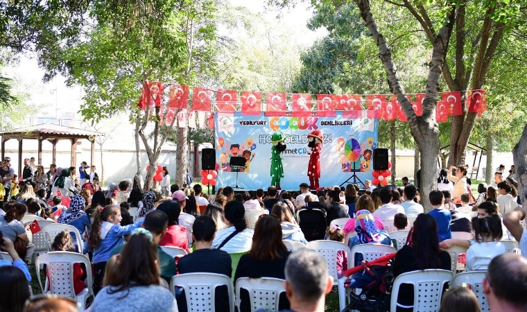 Yeşilyurt'ta, çocuklar, gönüllerince eğlenip güzel vakit geçirdiler