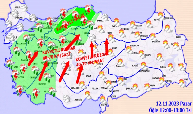 Kara bulutlar göründü! Malatyalılar dikkat… (12 Kasım 2023)