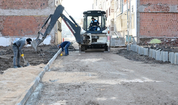 Yıkımın bittiği Aslanbey Mahallesi’nde 2 bin 500 metrekare kilit taşı döşenecek!