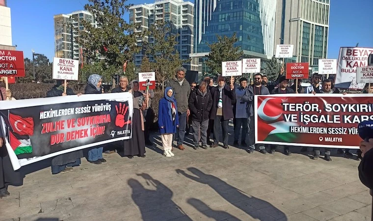 Hekimler ve sağlık çalışanlarından İsrail zulmüne karşı eylem!..