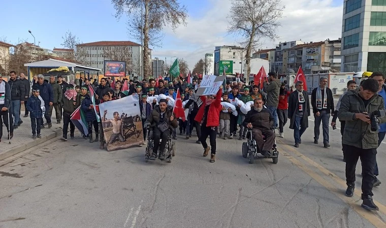 Malatya’da teröre ve İsrail’e lanet yürüyüşü yapıldı