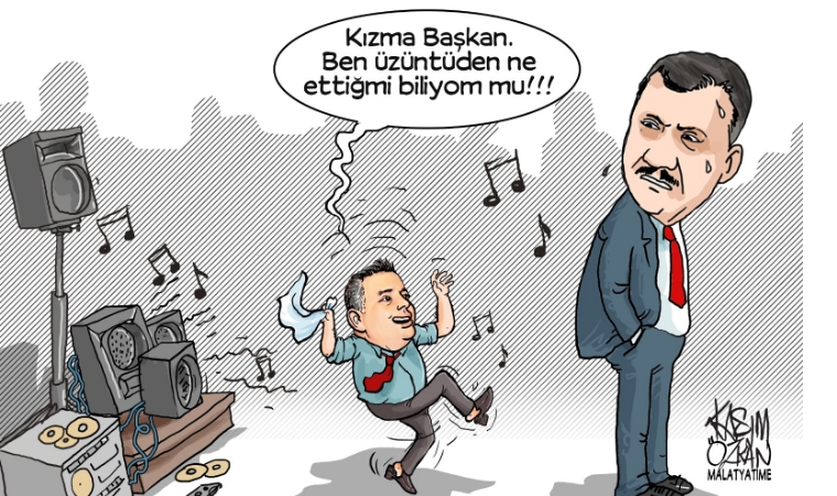 Kasım Özkan, MTSO Başkanı Oğuzhan Ata Sadıkoğlu’nu karikatürize etti!