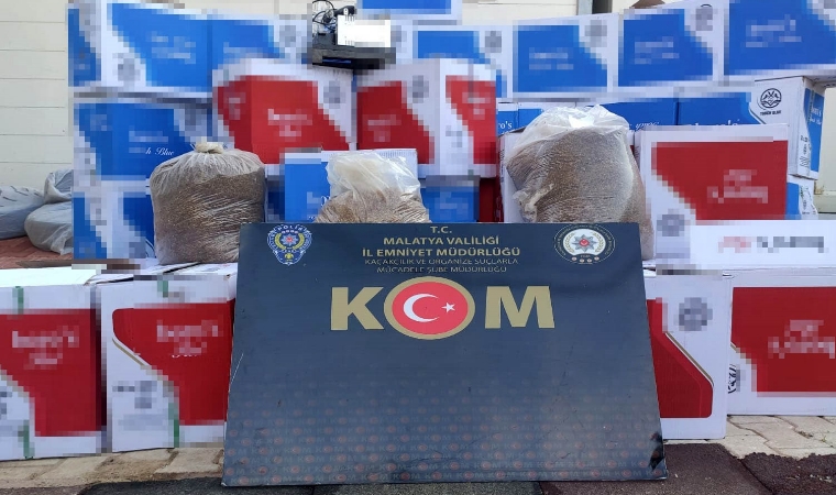 Malatya’da 778 bin adet kaçak makaron ele geçirildi