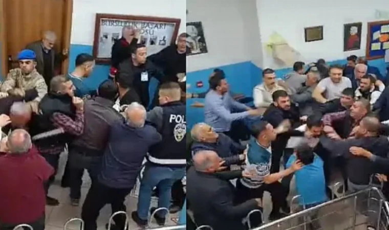 Komşuda seçim gerginliği! Sopa ve yumruklar havada uçuştu!