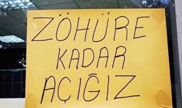 Malatya'da Bir Fırının Sahur Mesajı: Türkiye için Sahur, Malatya için Zöhür Vakti