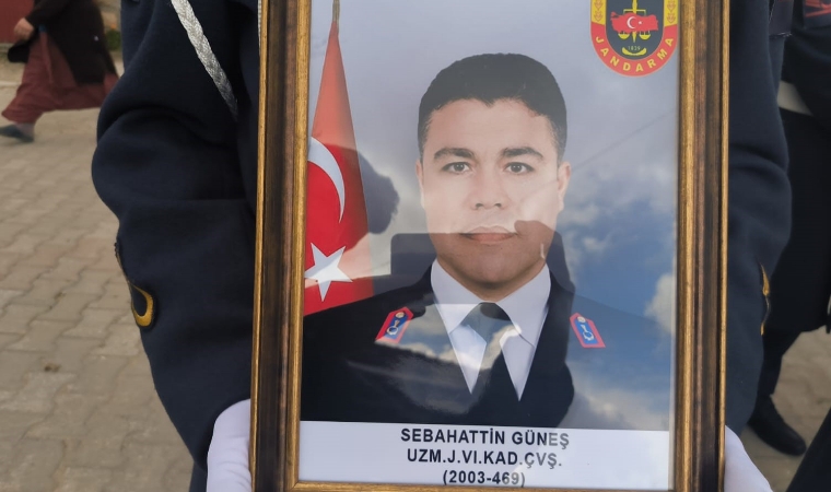 Uzman Jandarma Çavuş Sebahattin Güneş, son yolculuğuna uğurlandı