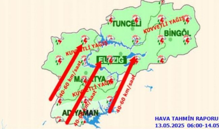 Elazığ’dan Adıyaman’a Kadar 13. Bölge Uyarı Altında! Malatya Dikkat!