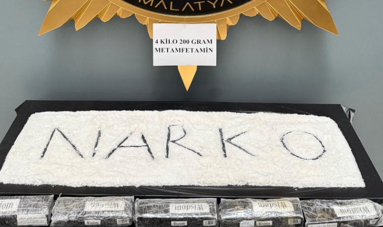 Malatya’da Polisi Durdurduğu Araçta 4 Kilo Metamfetamin Ele Geçirildi