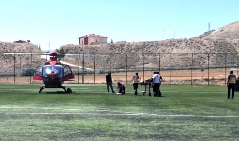 Spiralle Elini Kesen Yaşlı Adam Hava Ambulansıyla Malatya'ya Taşındı