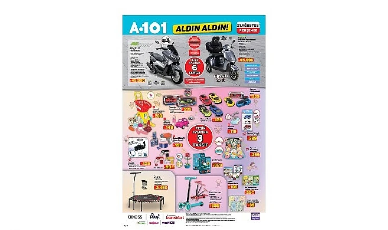 A101’de 21 Ağustos’ta Mobilite, Elektronik ve Ev Ürünleri Satışta