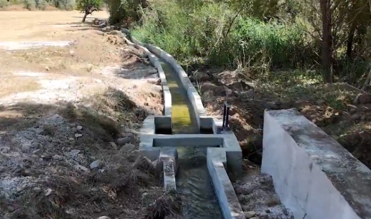 Sultanlı’da Tarım Arazileri Suya Kavuştu: 2.500 Metrelik Sulama Kanalı Hizmete Açıldı