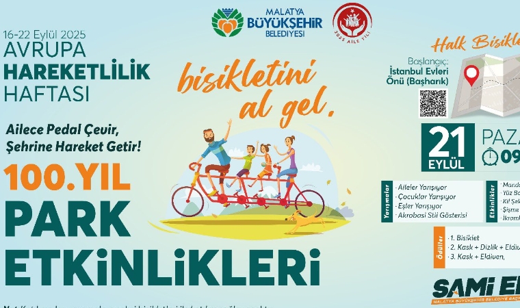 Bisikletini Al, 100. Yıl Parkı’na Gel! Malatya’da Spor ve Eğlence Bir Arada