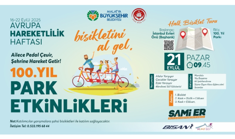 Hareket Zamanı! “Bisikletini Al Gel” Etkinliği Malatya’yı Şenlendirecek