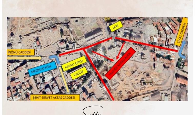 Kapalı Çarşı Önü ile Kışla Caddesi Arası Trafiğe Kapatıldı