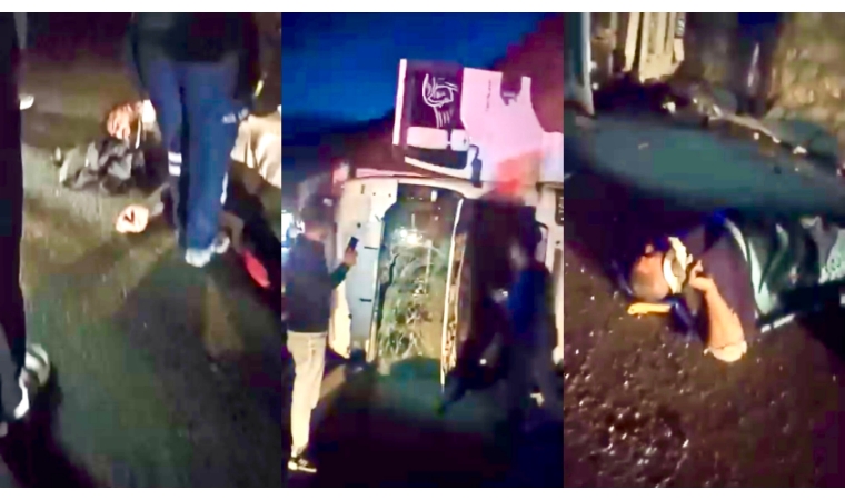 Ağaç Yüklü Tırın Freni Patladı, 3 Kişi Yaralandı