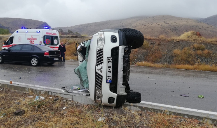 Malatya Kayseri Karayolunda Tek Taraflı Kaza: 6 Yaralı