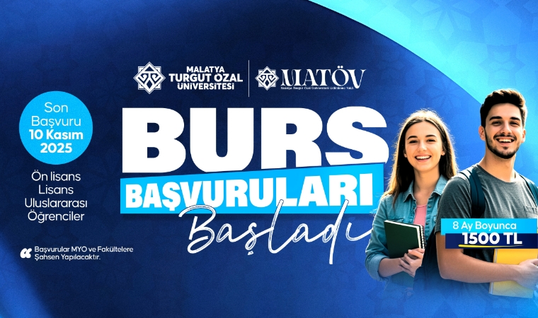 Malatya Turgut Özal Üniversitesi Burs Başvurularını Açtı: 8 Ay Boyunca 1.500 TL Destek!