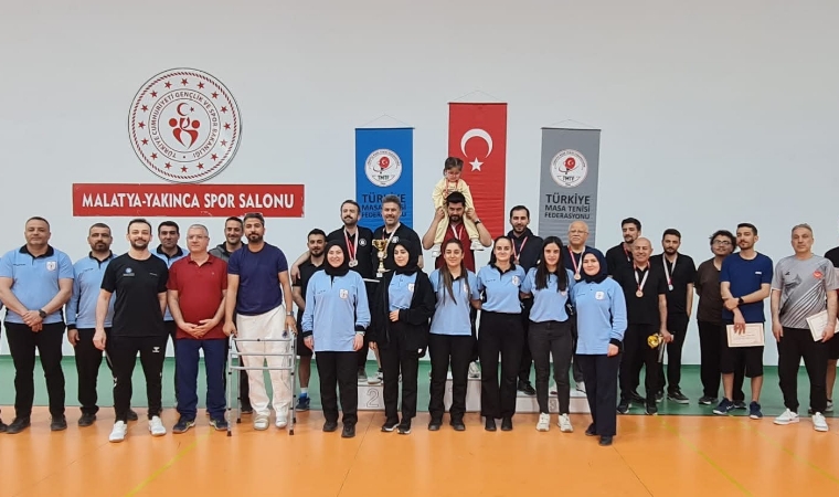 Malatya’da Kurumlar Arası Masa Tenisi Ligi Şampiyonu Belli Oldu