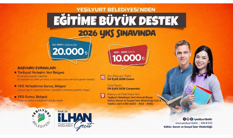 2026 YKS Sınavında Derece Yapan Öğrencilere 20 Bin TL'ye Varan Ödül Verilecek