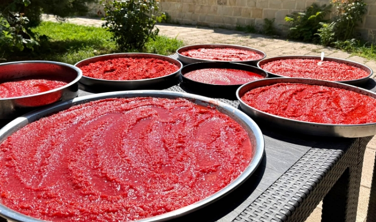Darende’de Yazın Bereketi Kış Sofralarına Taşınmak İçin Güneşe Serildi