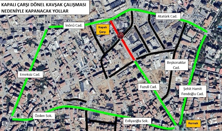 İnönü Caddesi’nden Fuzuli Caddesi’ne Girişte Trafik Düzenlemesi Yapılacak