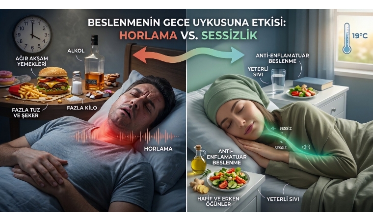 Ferdanur BERK / Beslenme horlamayı nasıl etkiliyor? Uykunun sessizliğini bozan, yediklerimiz olabilir