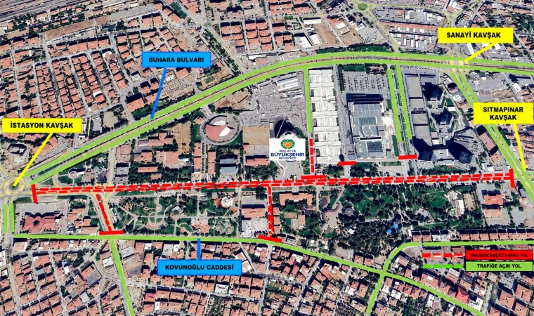 İnönü Caddesi İki Gün Belirli Saatlerde Araç Trafiğine Kapatılacak