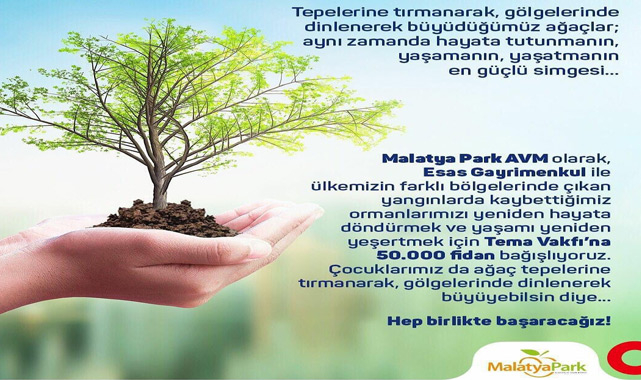 Kampanyaya 50 bin adet fidan desteği!