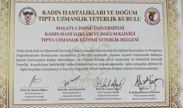 Doğum Kliniği’ne yeterlilik belgesi verildi