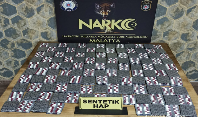 Malatya'da binlerce Sentetik Ecza hap ele geçirildi