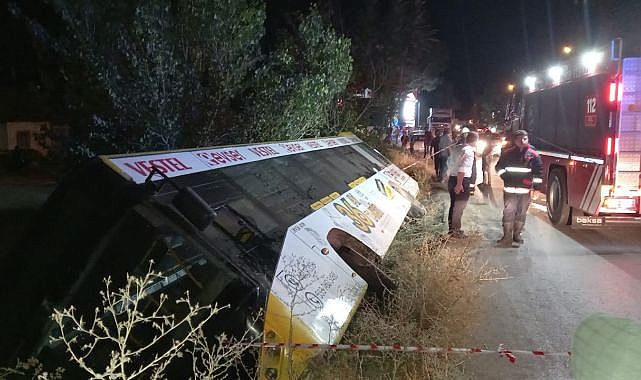 Halk otobüsü kontrolden çıktı!