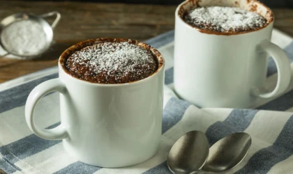 3 dakikada hazır bardak kek: Fırınsız Kakaolu Mikrodalga Keki Tarifi