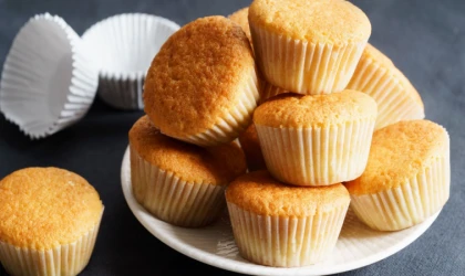 Mısır unundan tatlı atıştırmalık: Vanilyalı Muffin Kek Tarifi