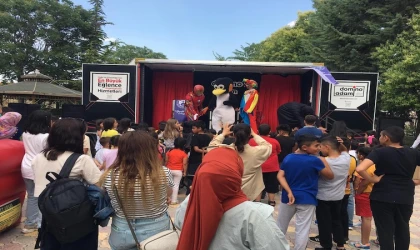 Akçadağ’da depremzede çocuklar doyasıya eğlendi