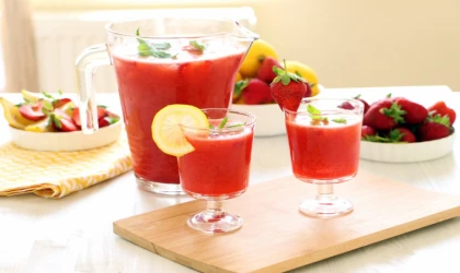 Yaz aylarında serinlemek için bundan daha iyisi seçenek olamaz! Buz gibi serinleten içecek tarifi: Çilekli Limonata