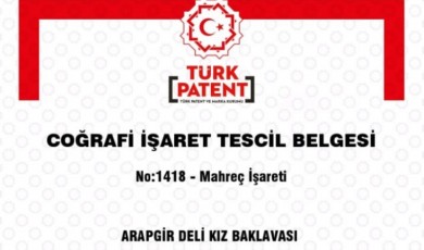 Arapgir Deli Kız Baklavası’na coğrafi tescil!