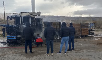 Tır Alev Topuna Döndü: Sürücü Gözyaşlarına Boğuldu