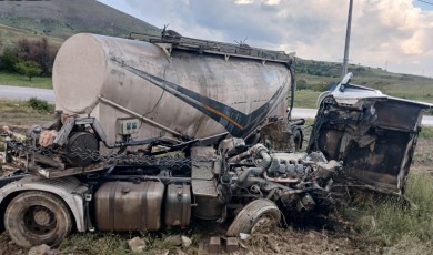 Doğanşehir’de Dehşet Anları! Kontrolden Çıkan Tanker Tarlaya Devrildi!