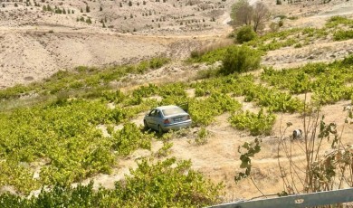 Malatya'da Tarlaya Uçan Otomobilde Bulunan Çocuk ve Yaşlı Kadın Yaralandı!