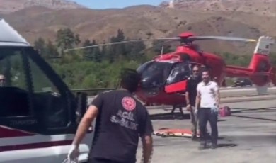 Yaralı Sürücü İçin Havada Zamanla Yarış Başladı