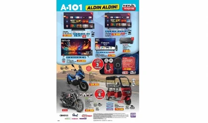 11 Eylül’de A101’den Motosiklet ve Şarj İstasyonu Fırsatları