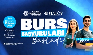 Malatya Turgut Özal Üniversitesi Burs Başvurularını Açtı: 8 Ay Boyunca 1.500 TL Destek!