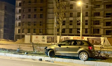 Son Anda Kurtuldu: Köpeğe Çarpan Sürücü Direksiyon Hâkimiyetini Kaybedip Hastanelik Oldu