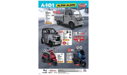 A101’de Fiyatlar Düşüyor! Elektrikli Kamyonet, Benzinli Motosiklet ve Çok Daha Fazlası