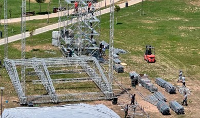 Malatya'da Kültür Yolu Festivali İçin Sahne Kuruluyor
