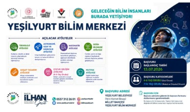 Yeşilyurt Bilim Merkezi İçin Başvurular 13 Temmuz Pazartesi Günü Başlıyor